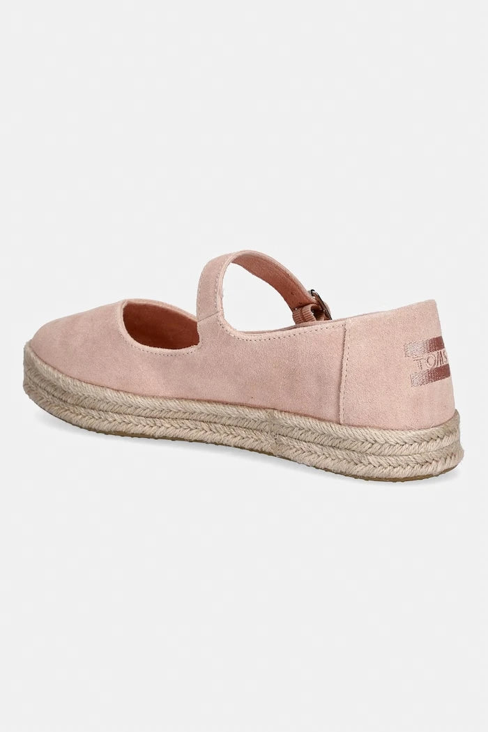 Toms kadın süet Mary Jane espadril CAROLINA MARY JANE