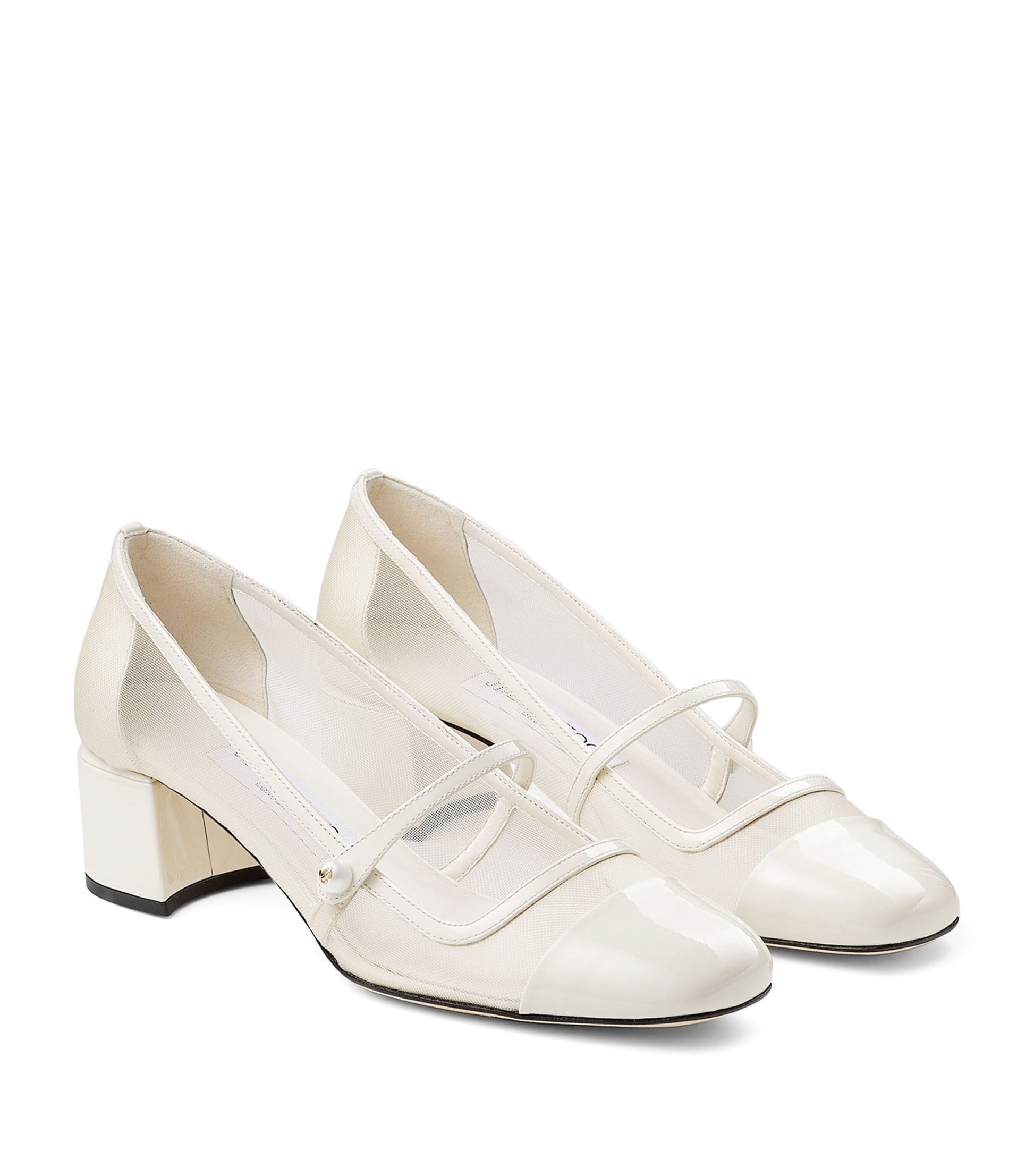 Jimmy Choo Elisa 45 Leather Mary Jane Heeled Pumps