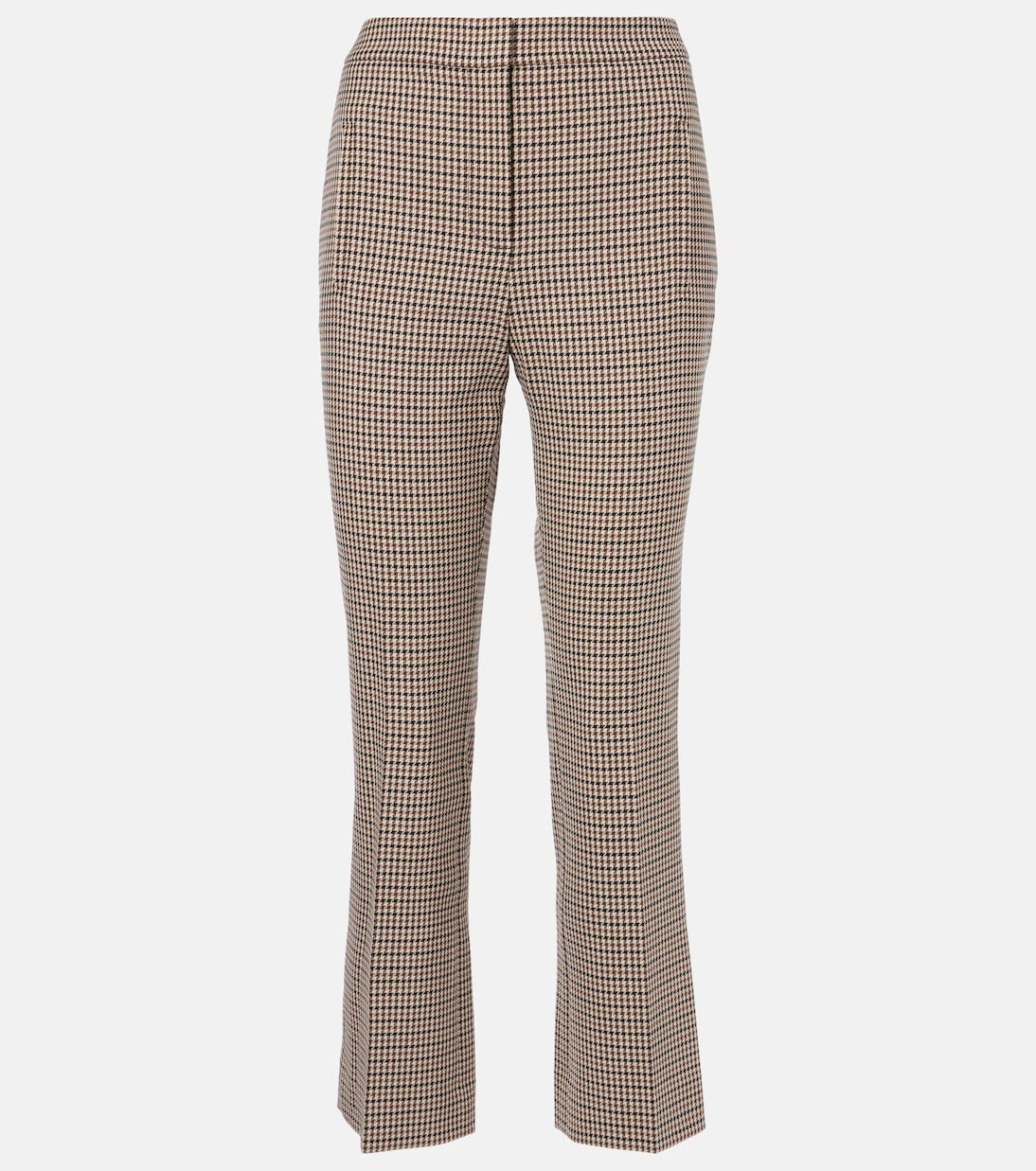 Veronica Beard - Arte Houndstooth high-rise cropped pants