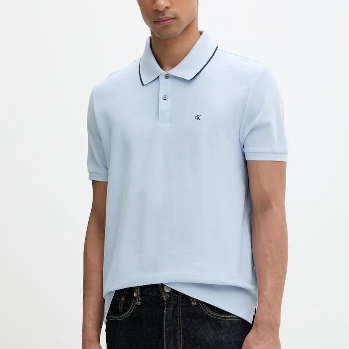 Calvin Klein тениска с яка мъжка от памук