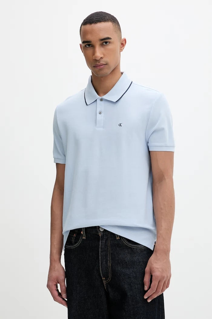 Calvin Klein тениска с яка мъжка от памук