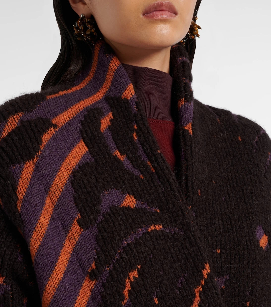 Dries Van Noten - Wool and alpaca-blend jacquard wrap coat