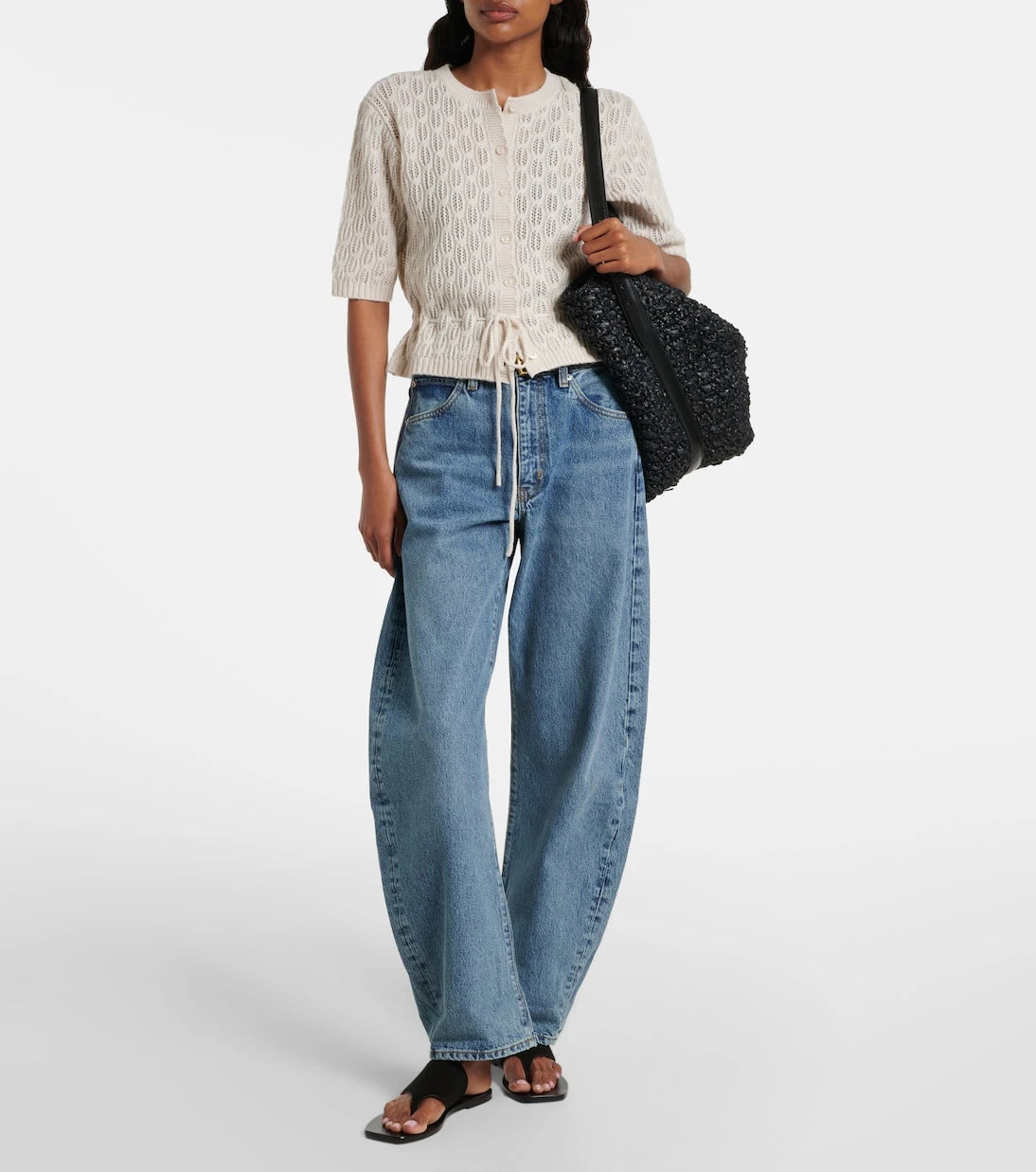 Frame - Bubble barrel-leg jeans
