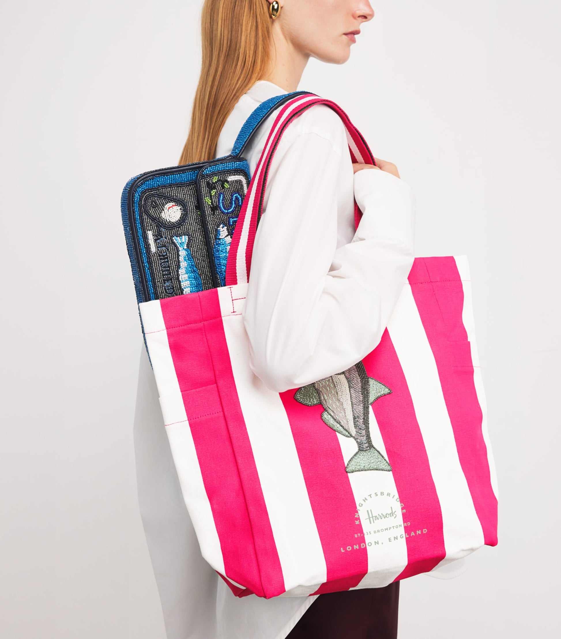 Embellished Fish Tote Bag