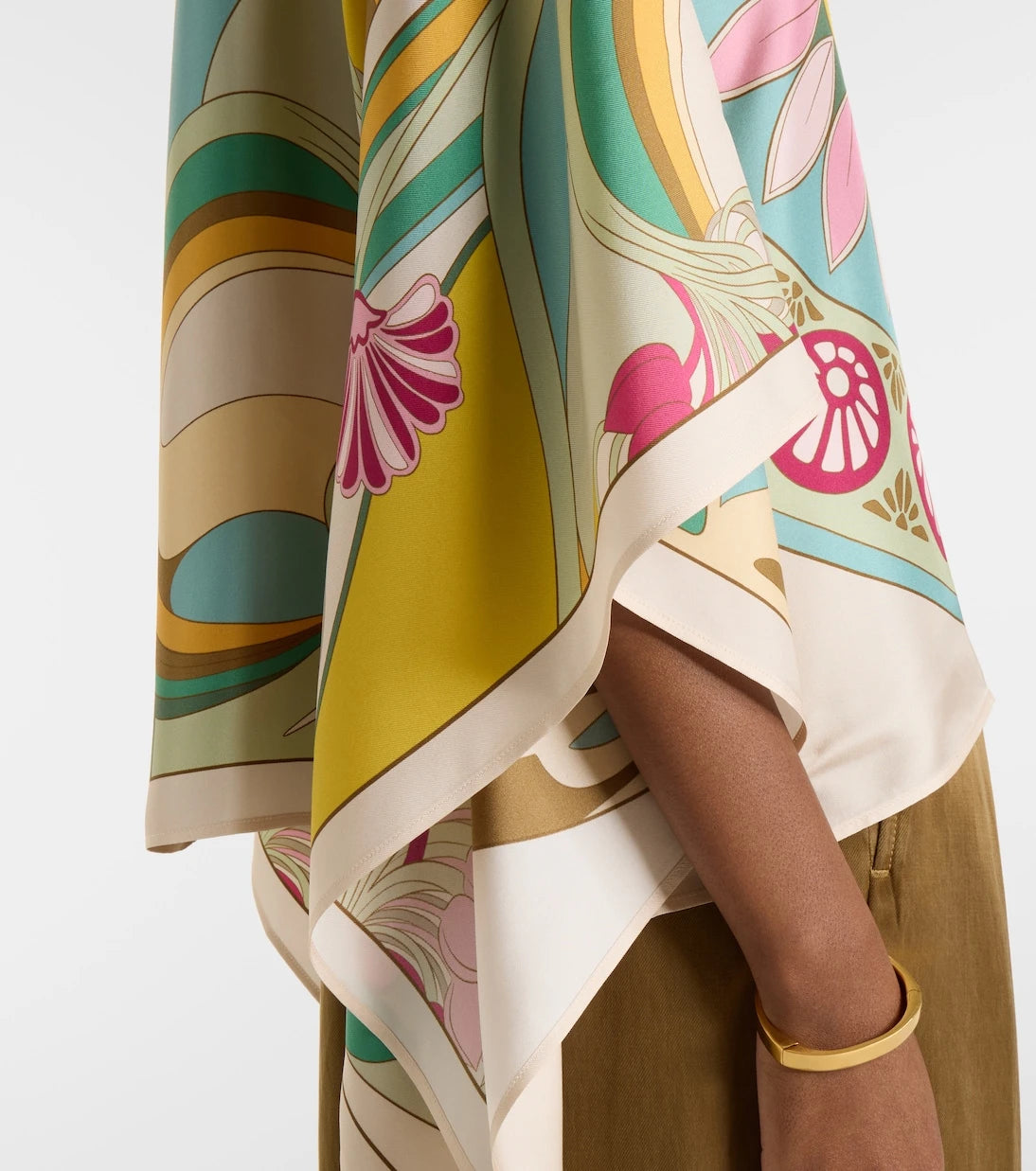 La DoubleJ - Square printed silk twill top