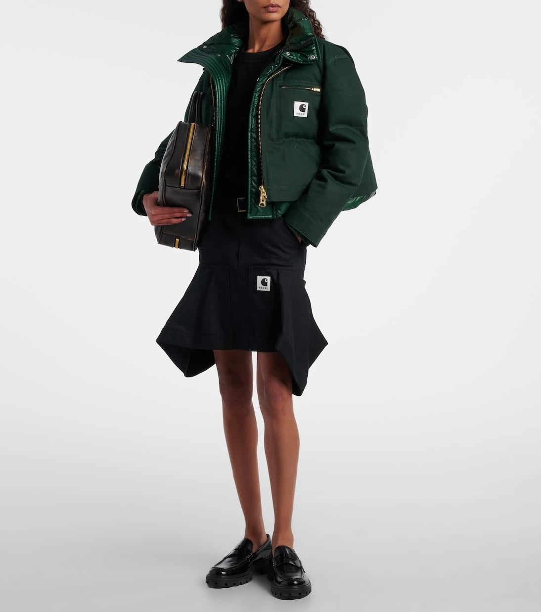 Sacai - x Carhartt cotton canvas miniskirt