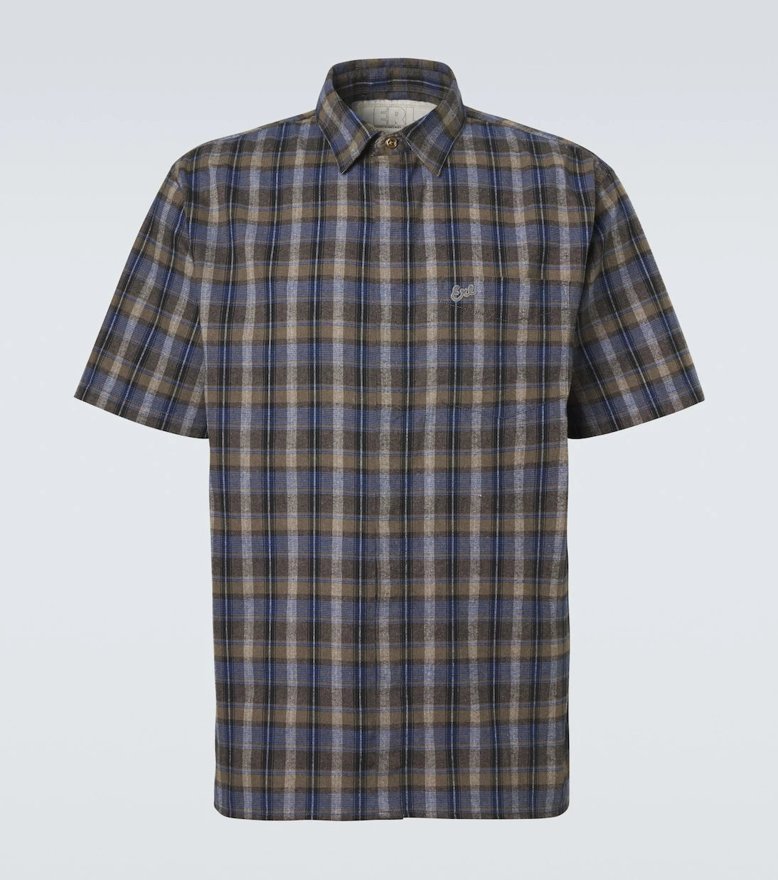 ERL - Checked cotton-blend shirt