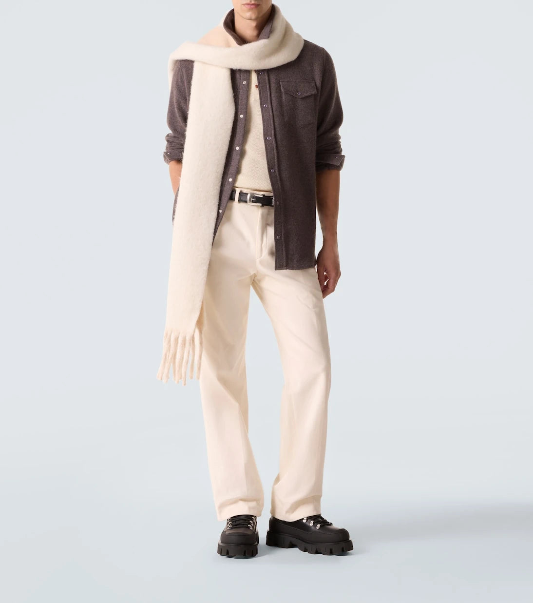 God's True Cashmere - Cashmere shirt with amethyst