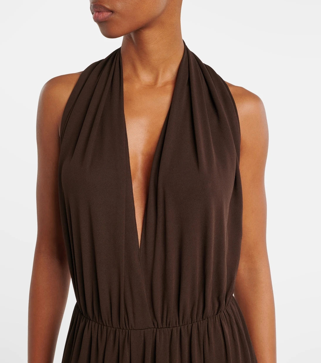 The Row - Pharao gathered jersey crêpe gown