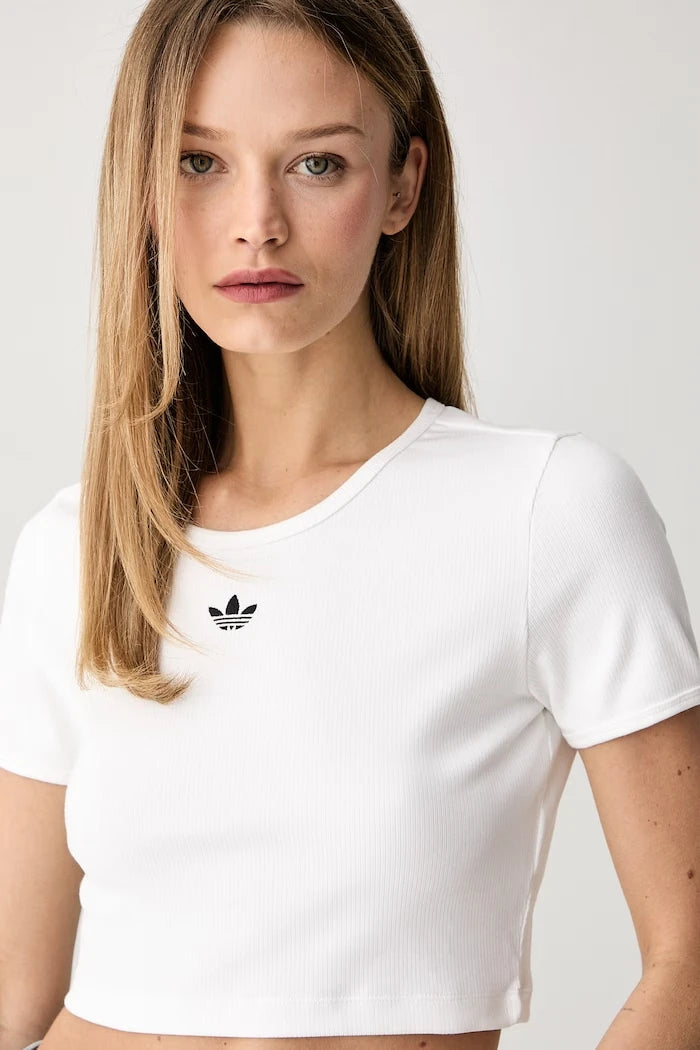 adidas Originals къс топ дамски с памук Essentials