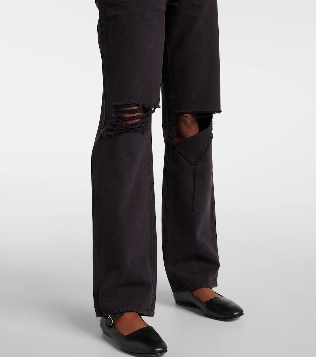 Re/Done - 90s distressed high-rise flared jeans