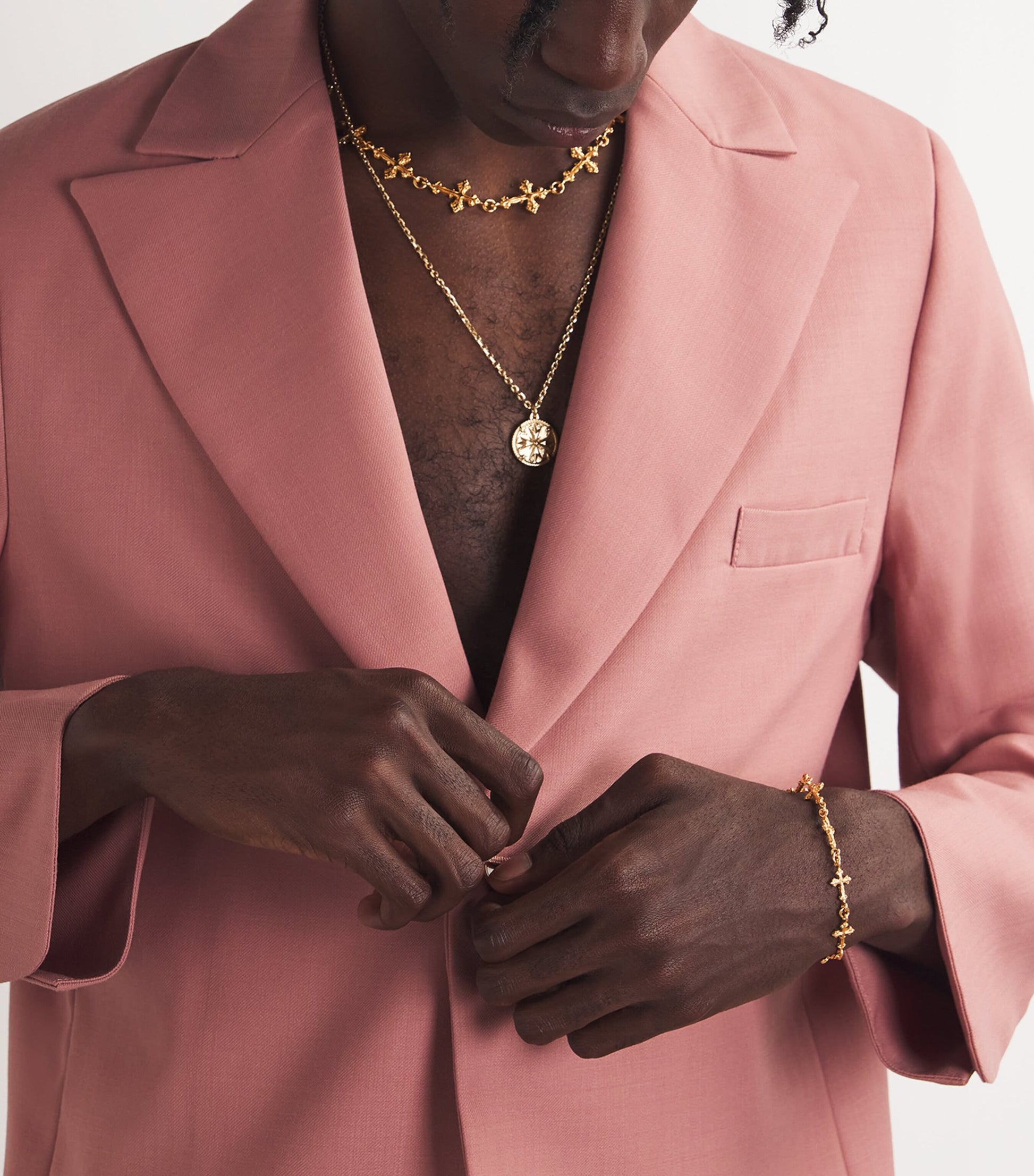 Gold-Plated Avelli Cross Bracelet