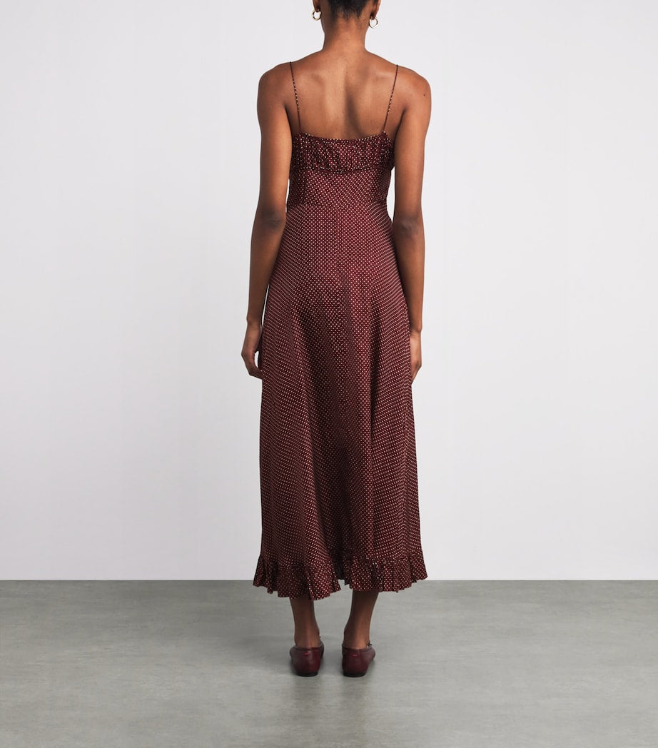 DÔEN Silk-Blend Rosaria Maxi Dress
