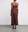 DÔEN Silk-Blend Rosaria Maxi Dress Burgundy