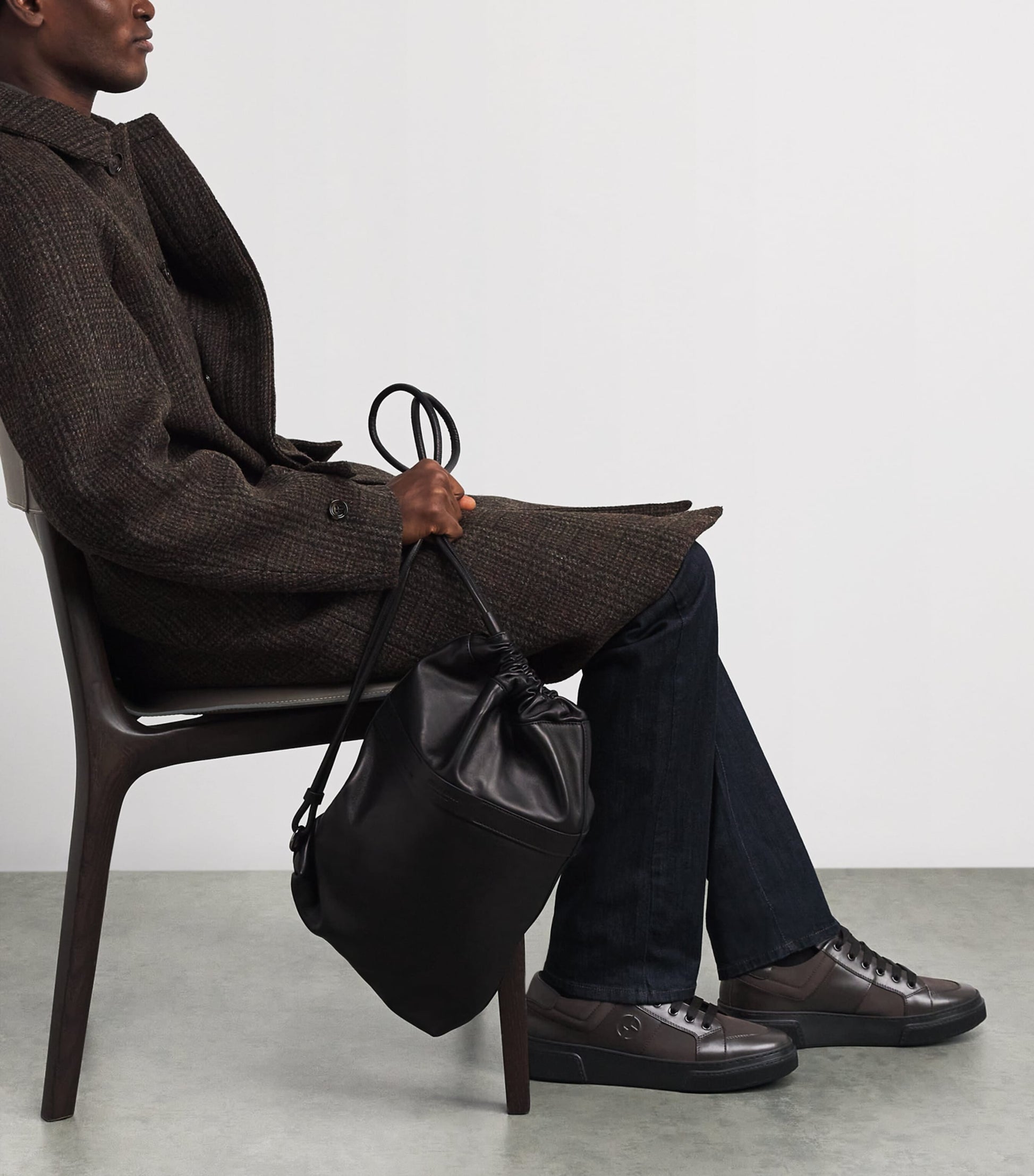 Leather Logo Sneakers