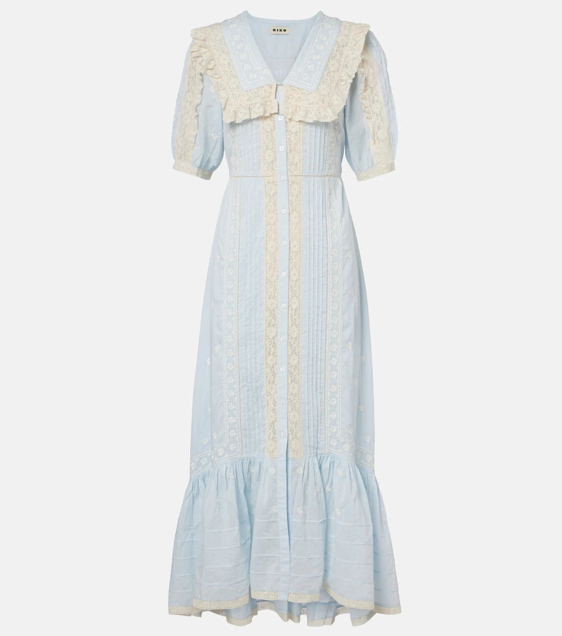 Rixo - Edina embroidered cotton midi dress