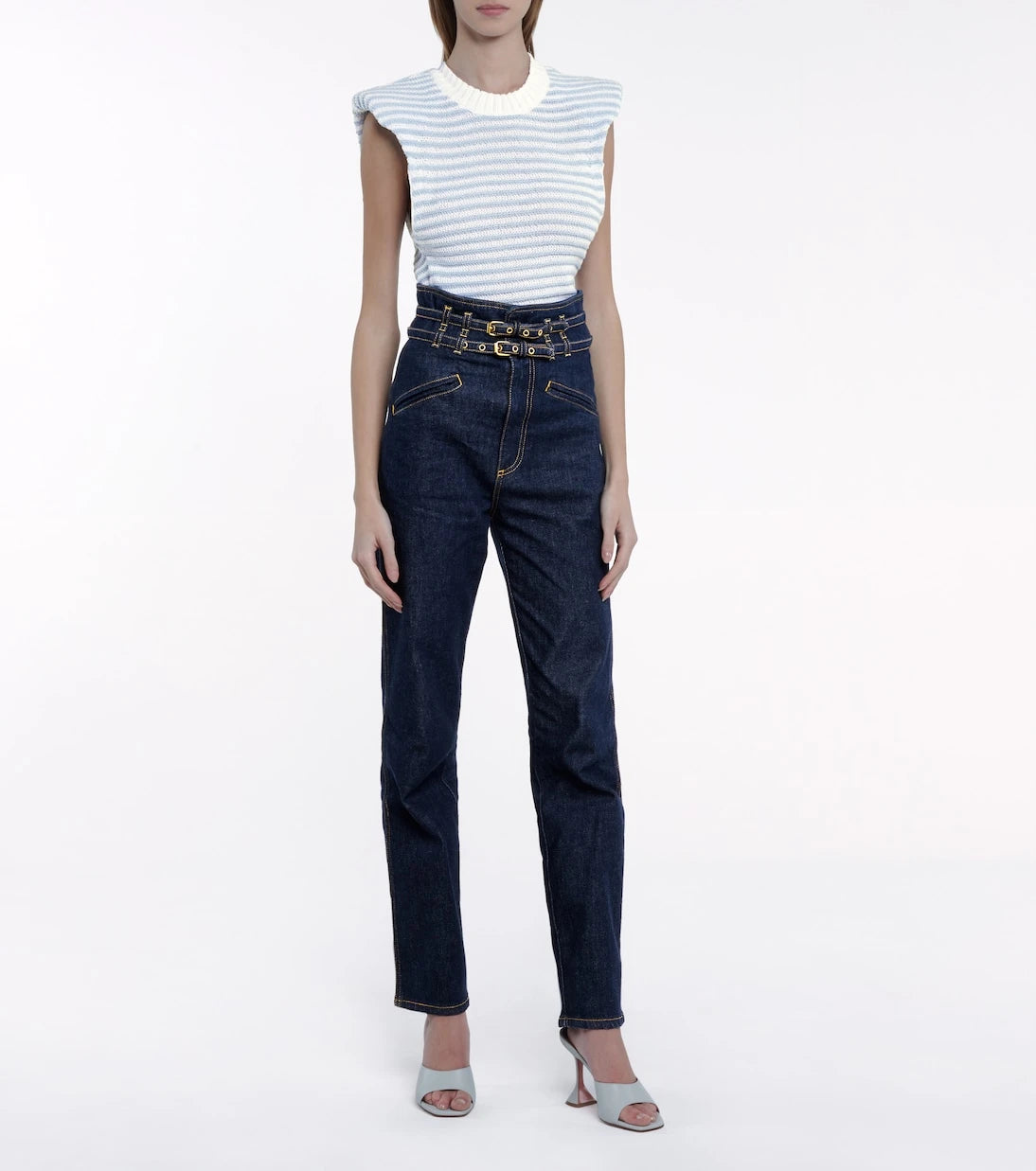 Philosophy di Lorenzo Serafini - Striped cotton-blend top