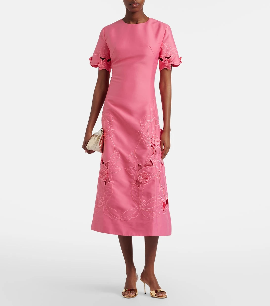 Leo Lin - Caroline laser-cut midi dress