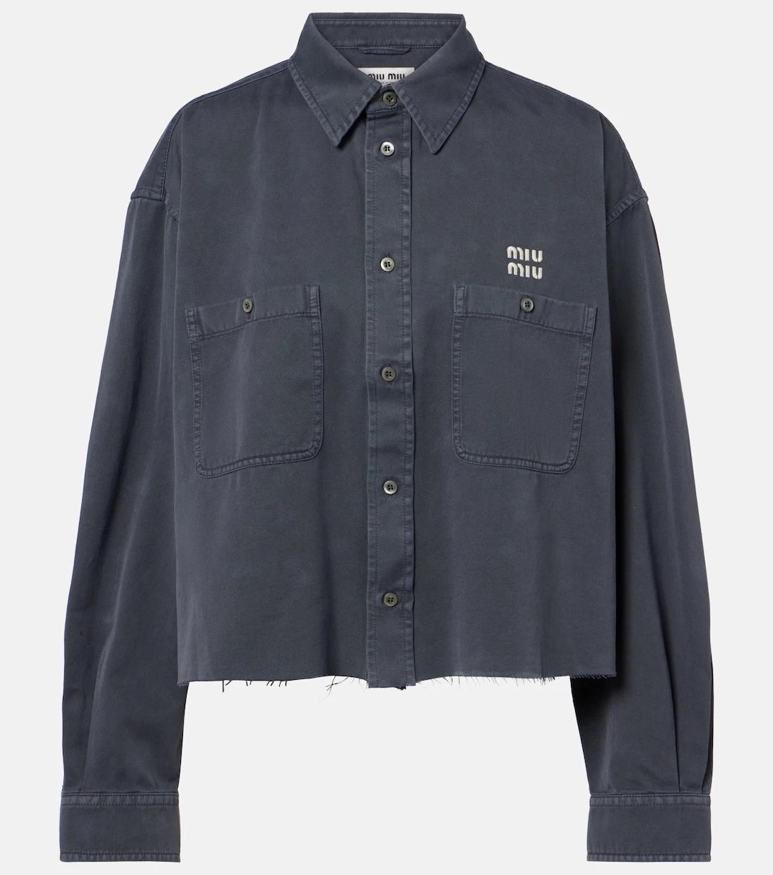 Miu Miu - Frayed denim shirt