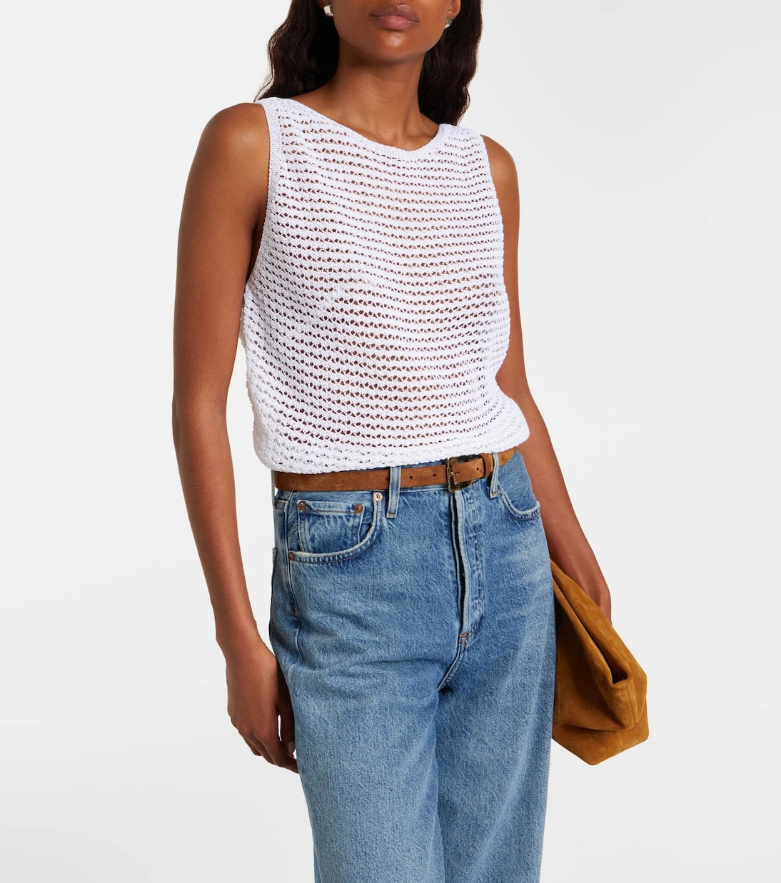 Vince - Crochet cotton-blend top