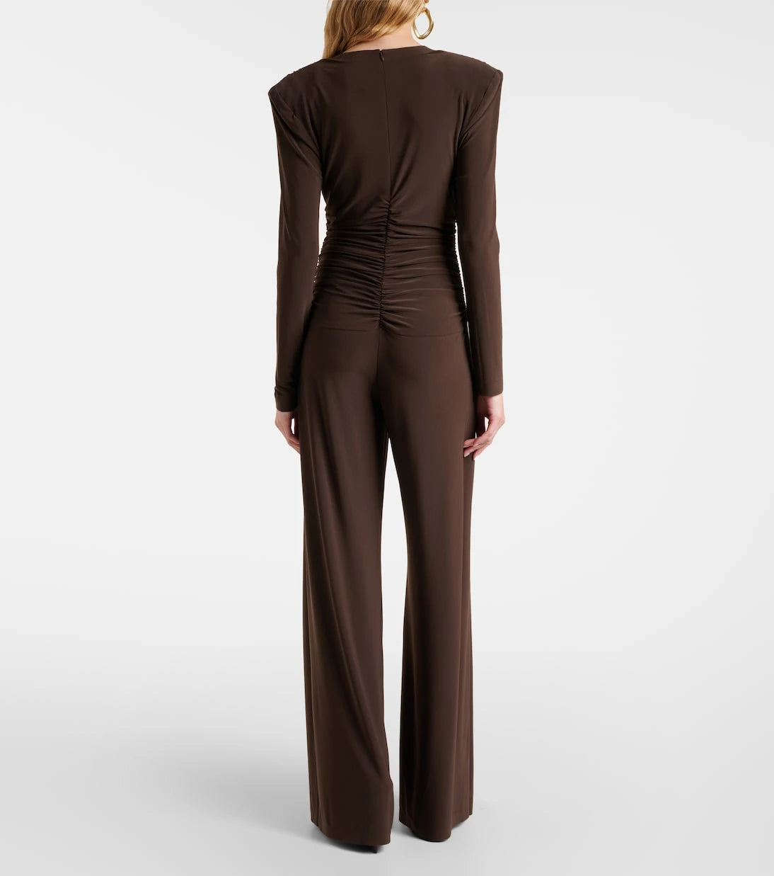 Norma Kamali - Ruched jersey jumpsuit
