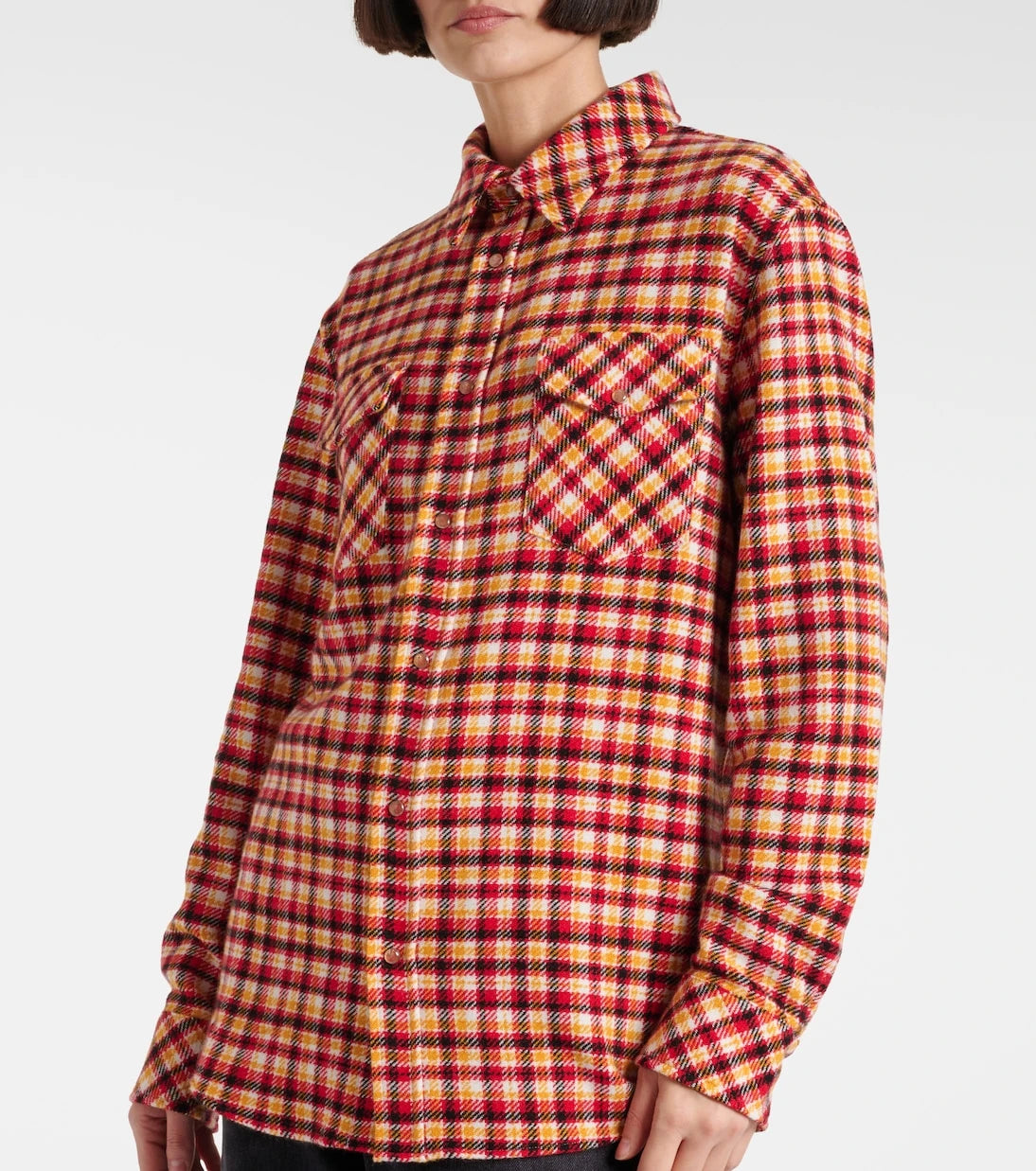 God's True Cashmere - Time plaid cashmere shirt