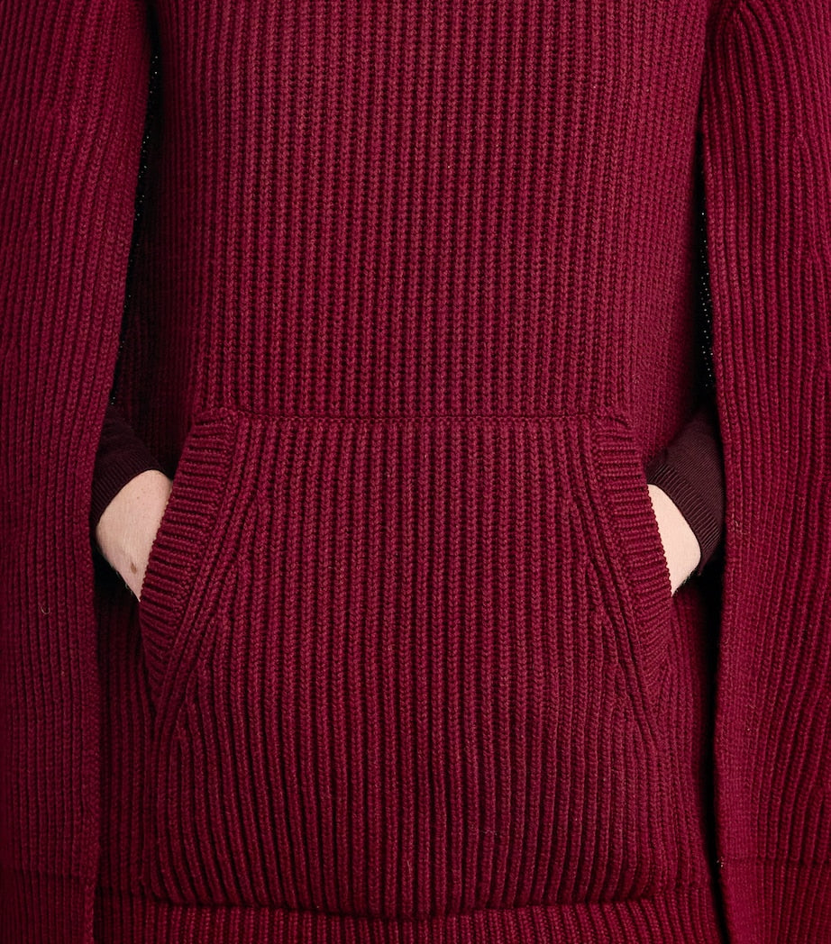 Max Mara Red Wool-Cashmere Mini Dress