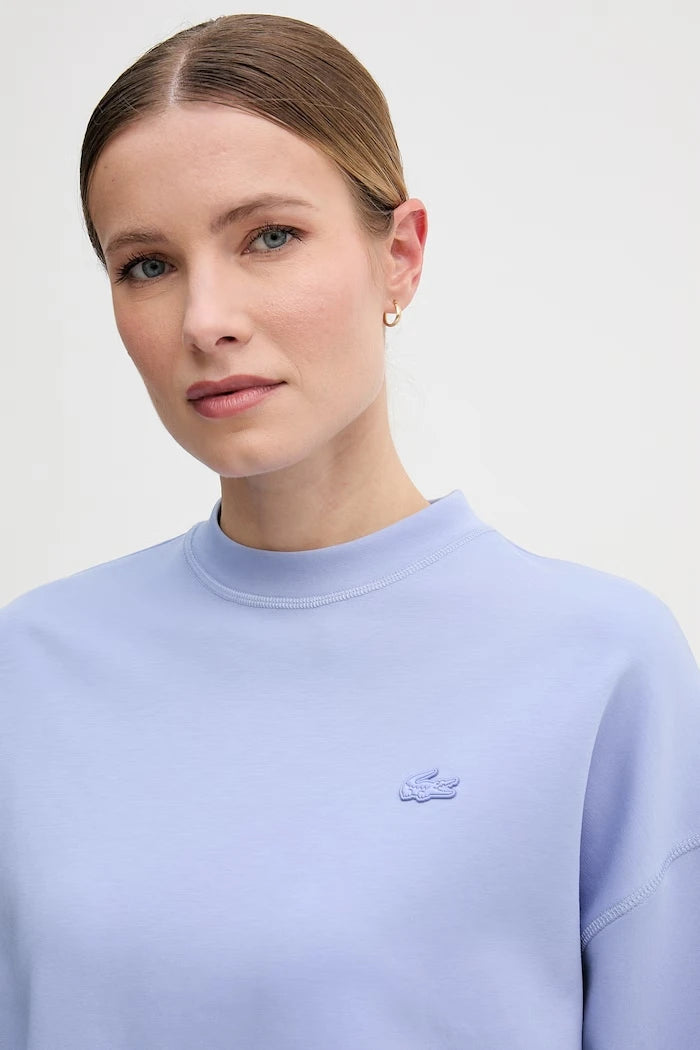 Lacoste oversize kadın pamuklu sweatshirt