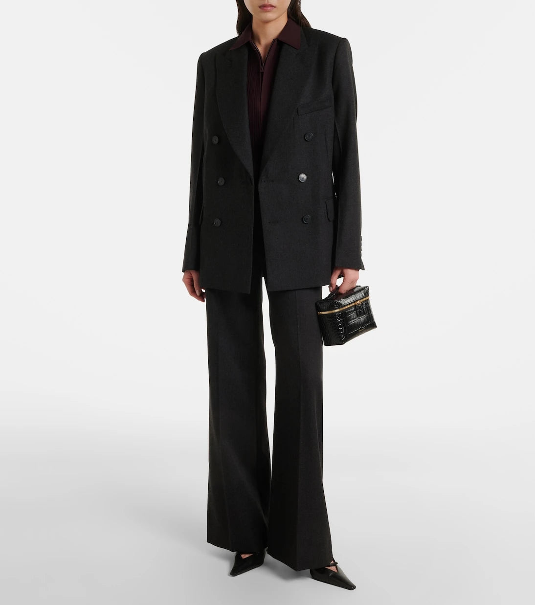 Victoria Beckham - Vanity croc-effect leather vanity bag