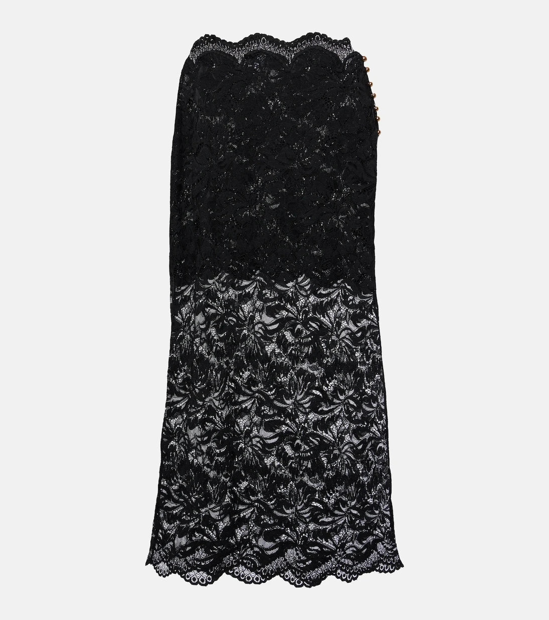 Rabanne - Floral lace midi skirt