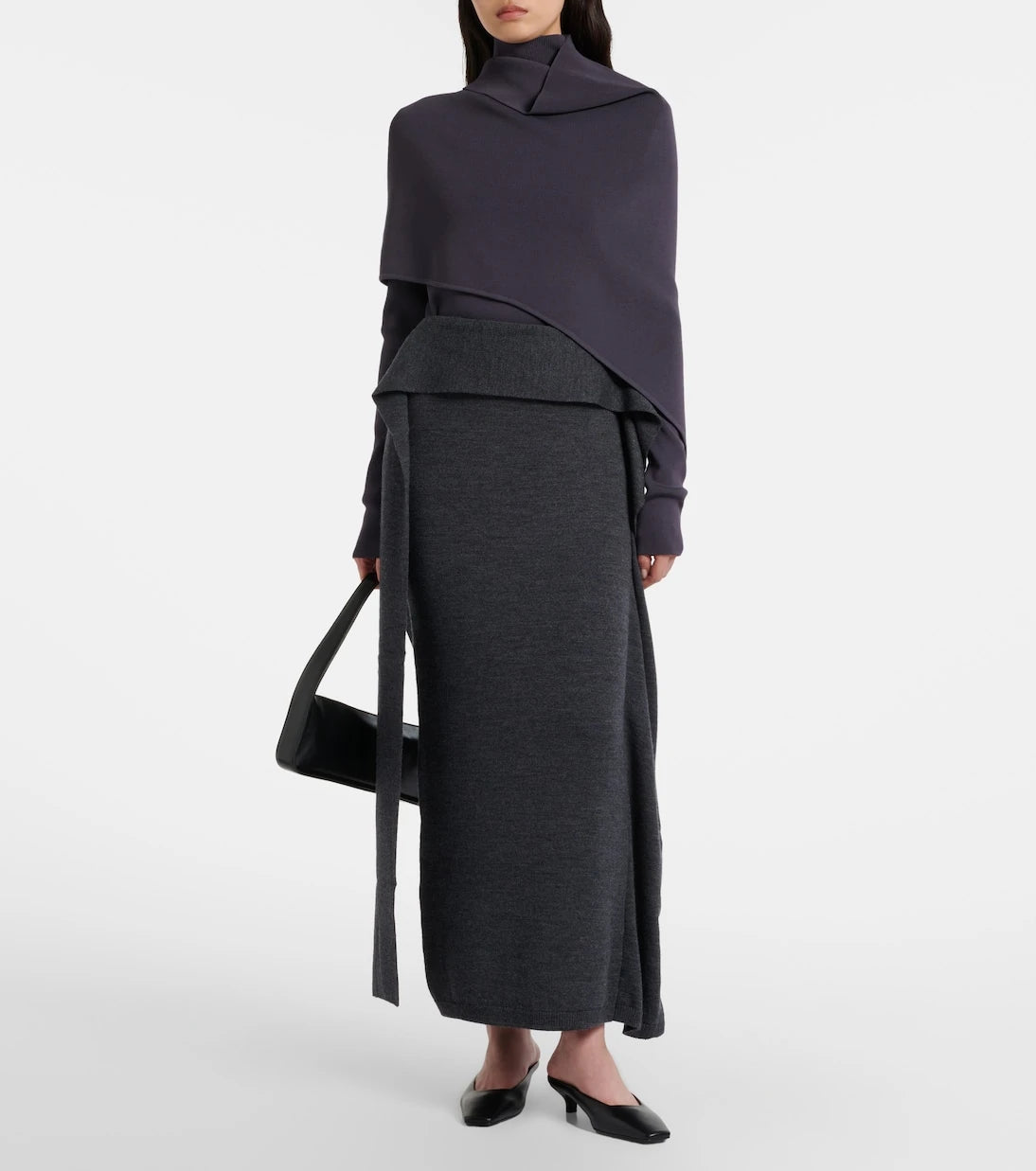 Entire Studios - Wrap caped turtleneck sweater