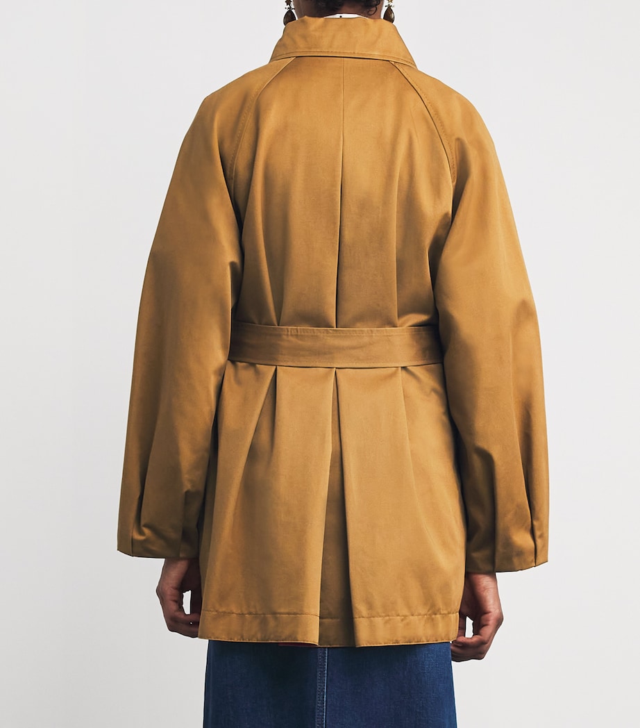 MAX&Co. Yellow Cotton Gabardine Trench Jacket
