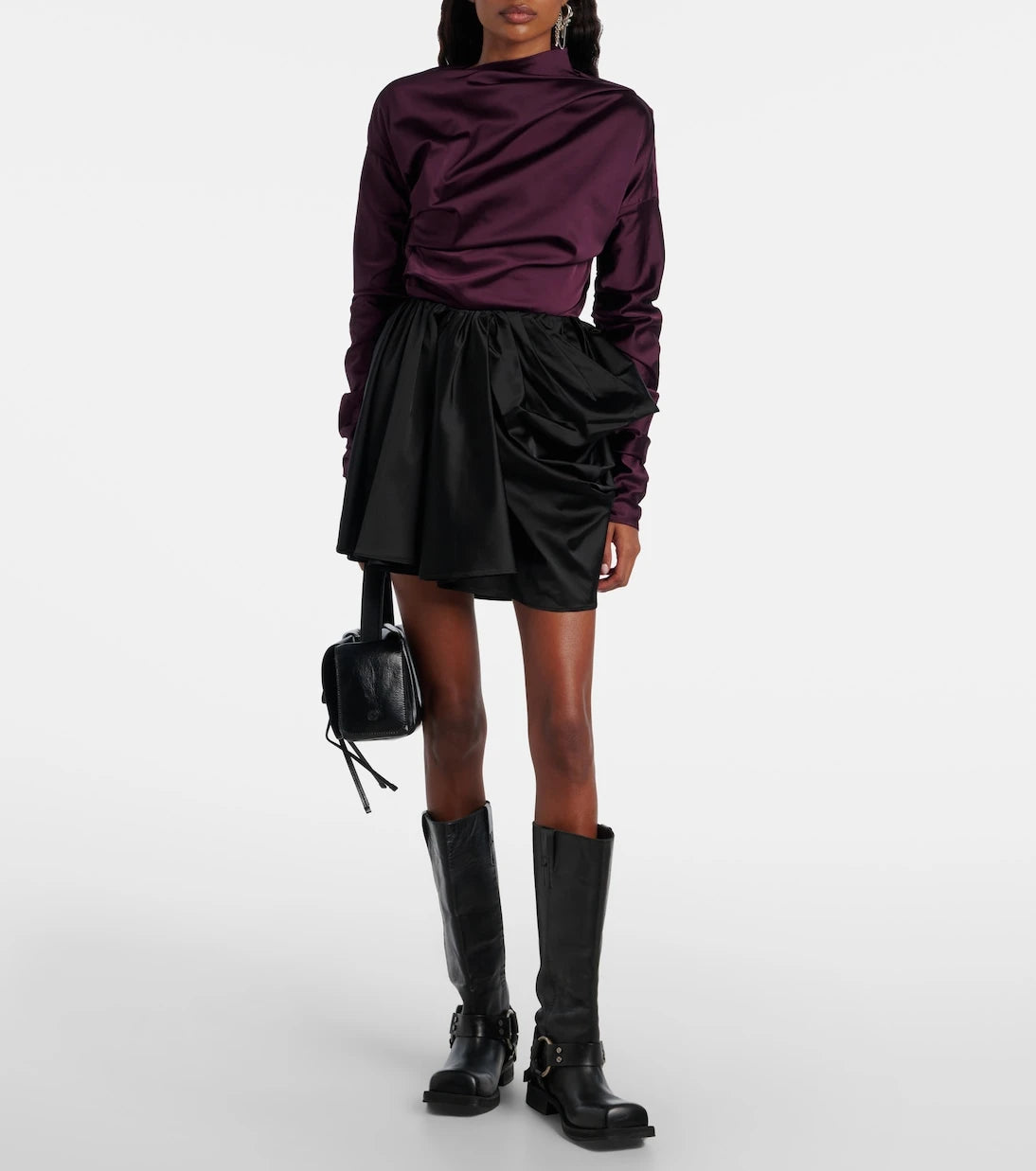 Ganni - Draped miniskirt