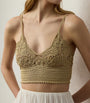 Ralph Lauren Collection Beige Silk Crochet Bralette