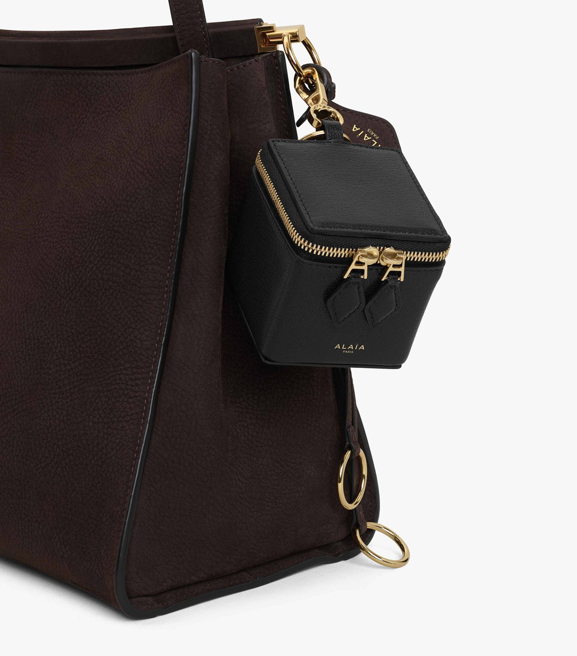 Alaïa Black Goatskin Square Coin Purse