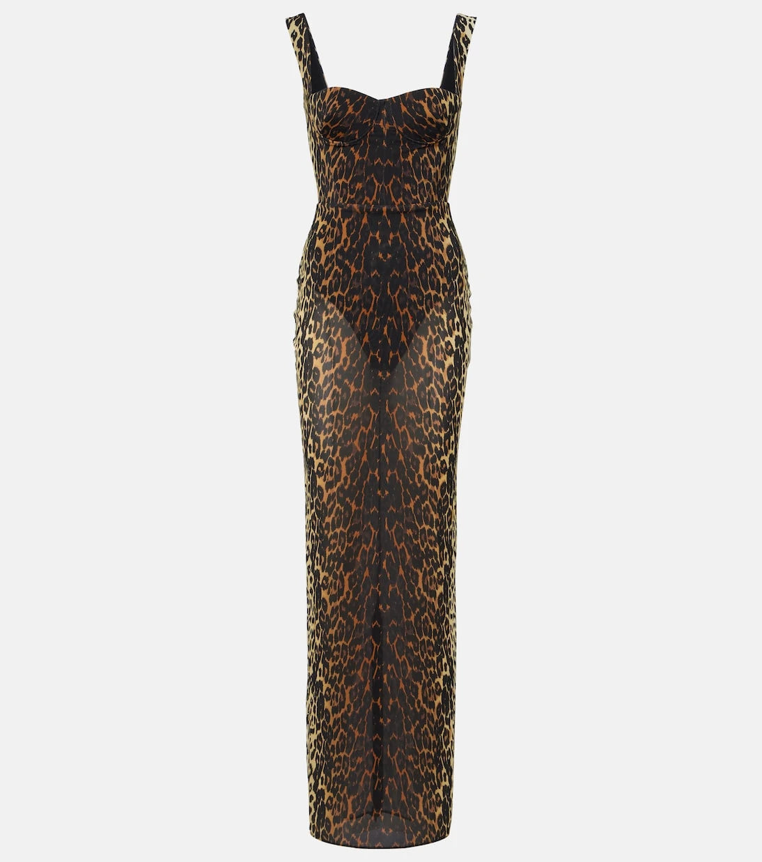 Alex Perry - Leopard-print mesh gown