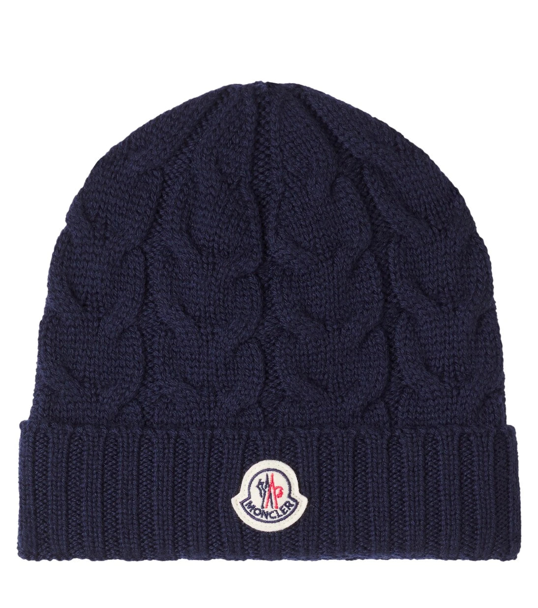 Moncler Enfant - Logo cable-knit wool beanie