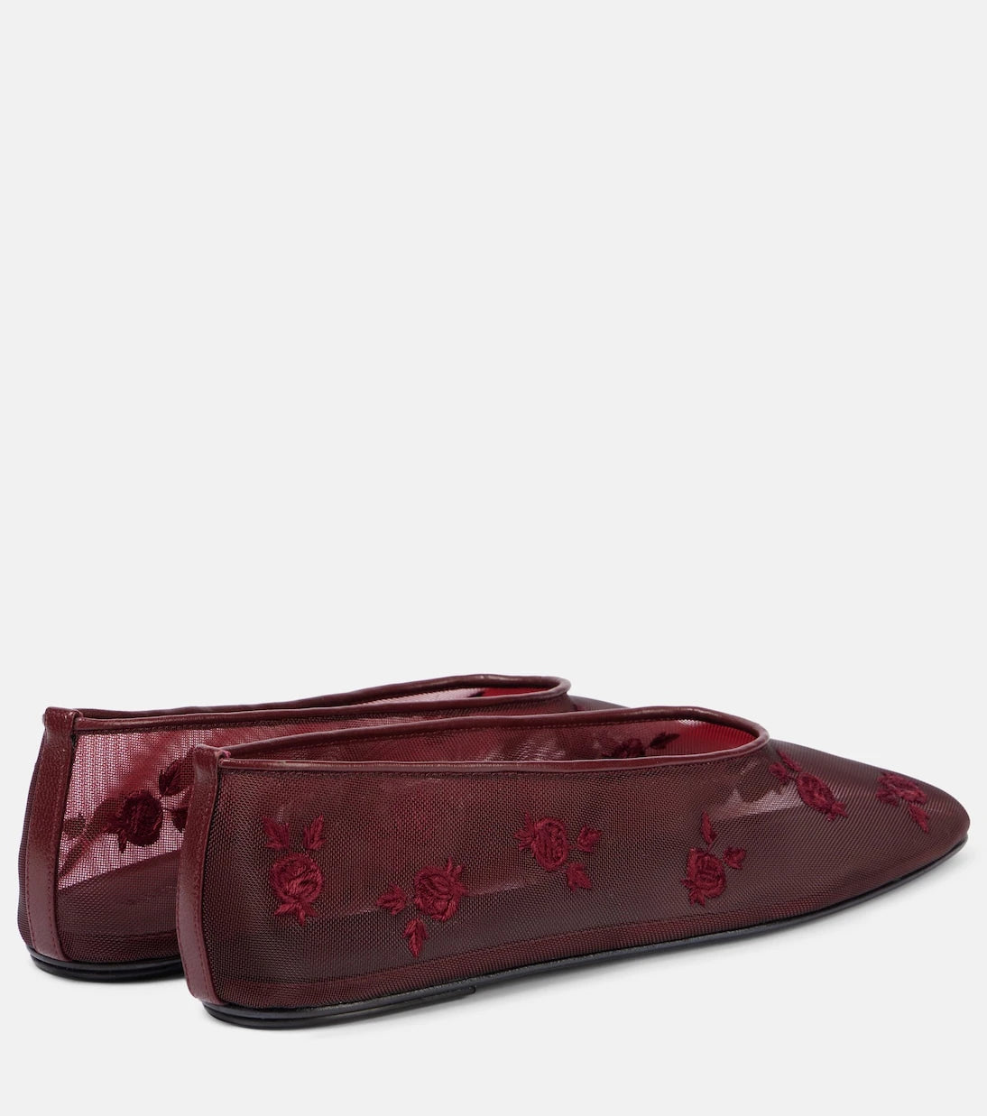Magda Butrym - Embroidered mesh ballet flats