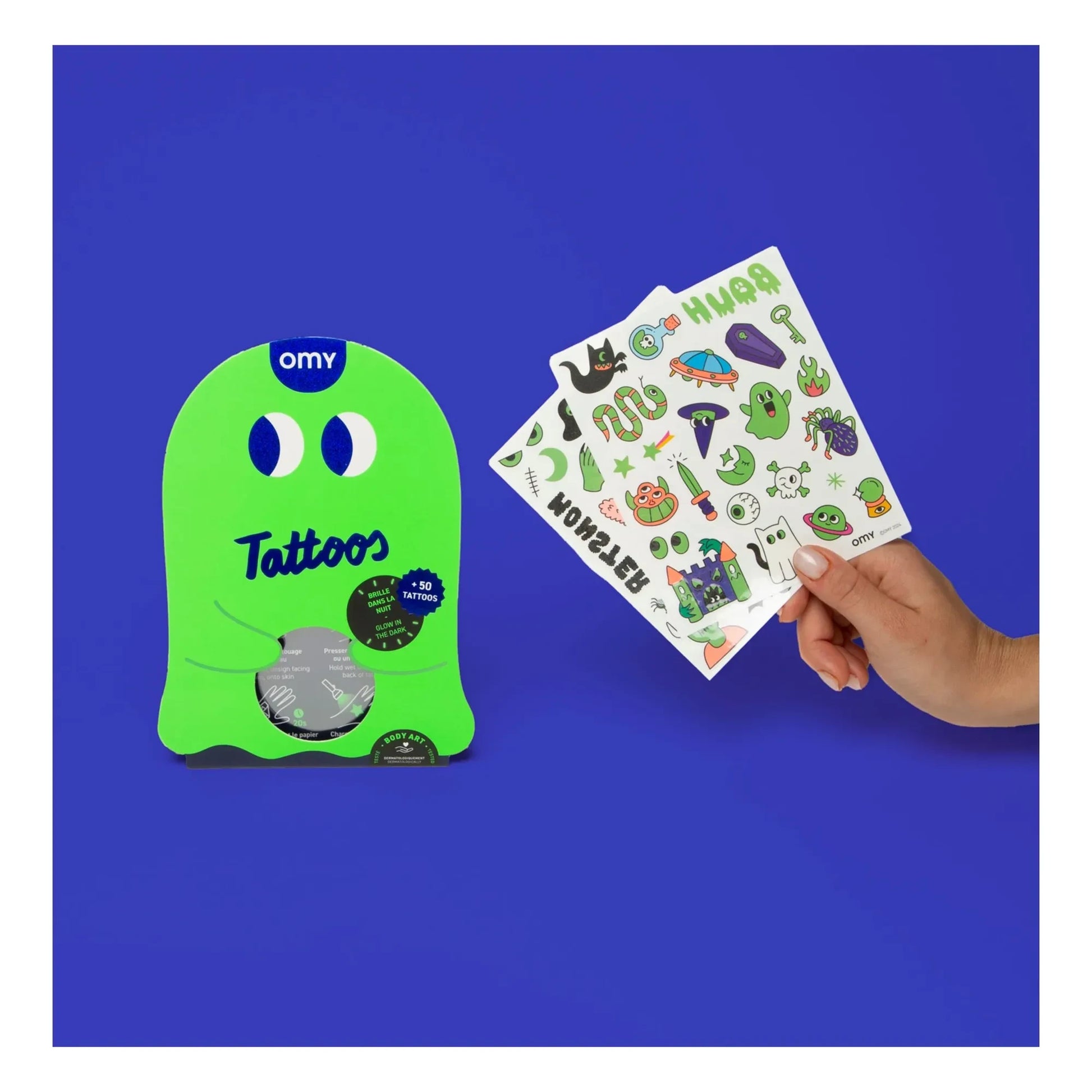 Omy - Boo! phosphorescent temporary tattoos