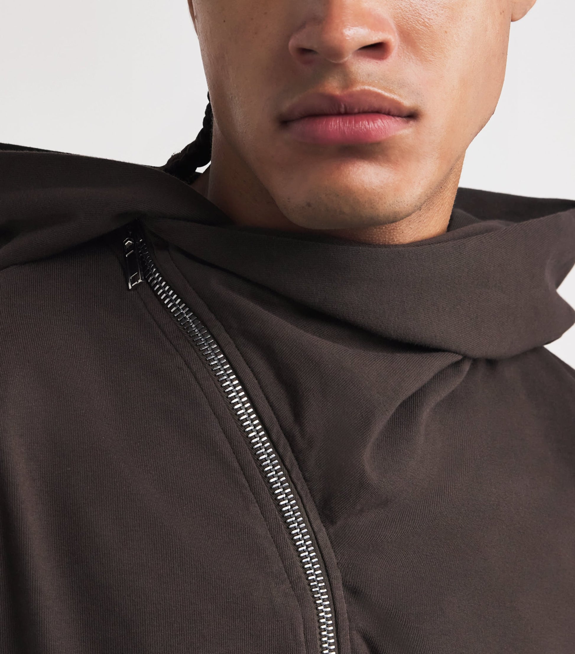 Rick Owens Brown Organic Cotton Mountain Hoodie