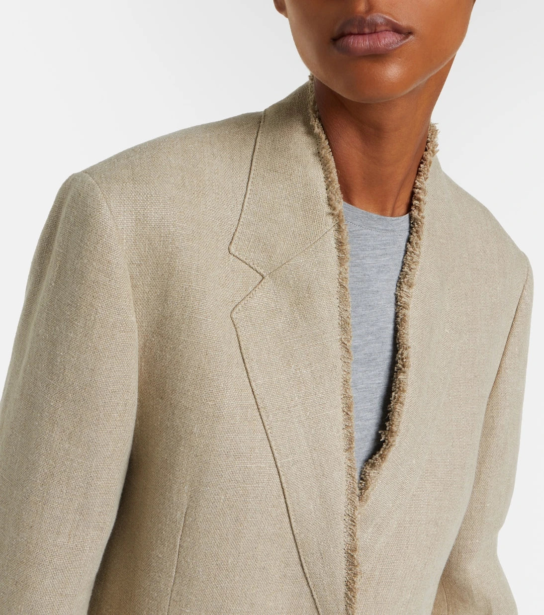 Toteme - Frayed linen blazer