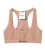 Miu Miu Nude Seamless Racerback Crop Top