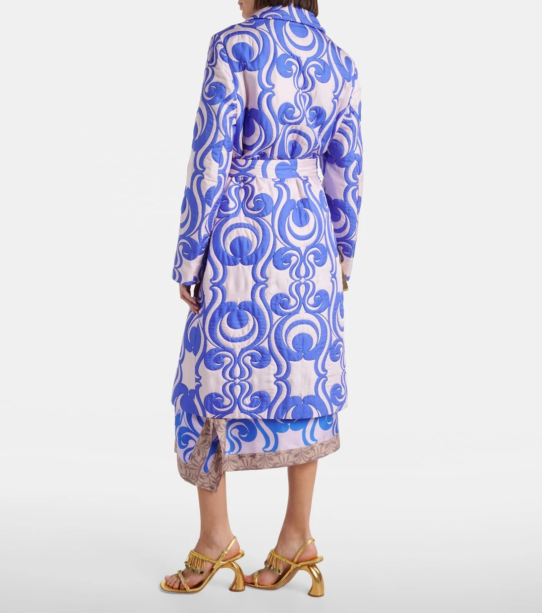 Dries Van Noten - Quilted wrap coat