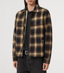 AllSaints Brown Organic Cotton Check Mathers Jacket