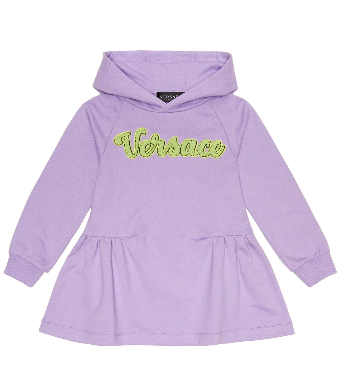Versace Kids - Logo cotton hoodie dress