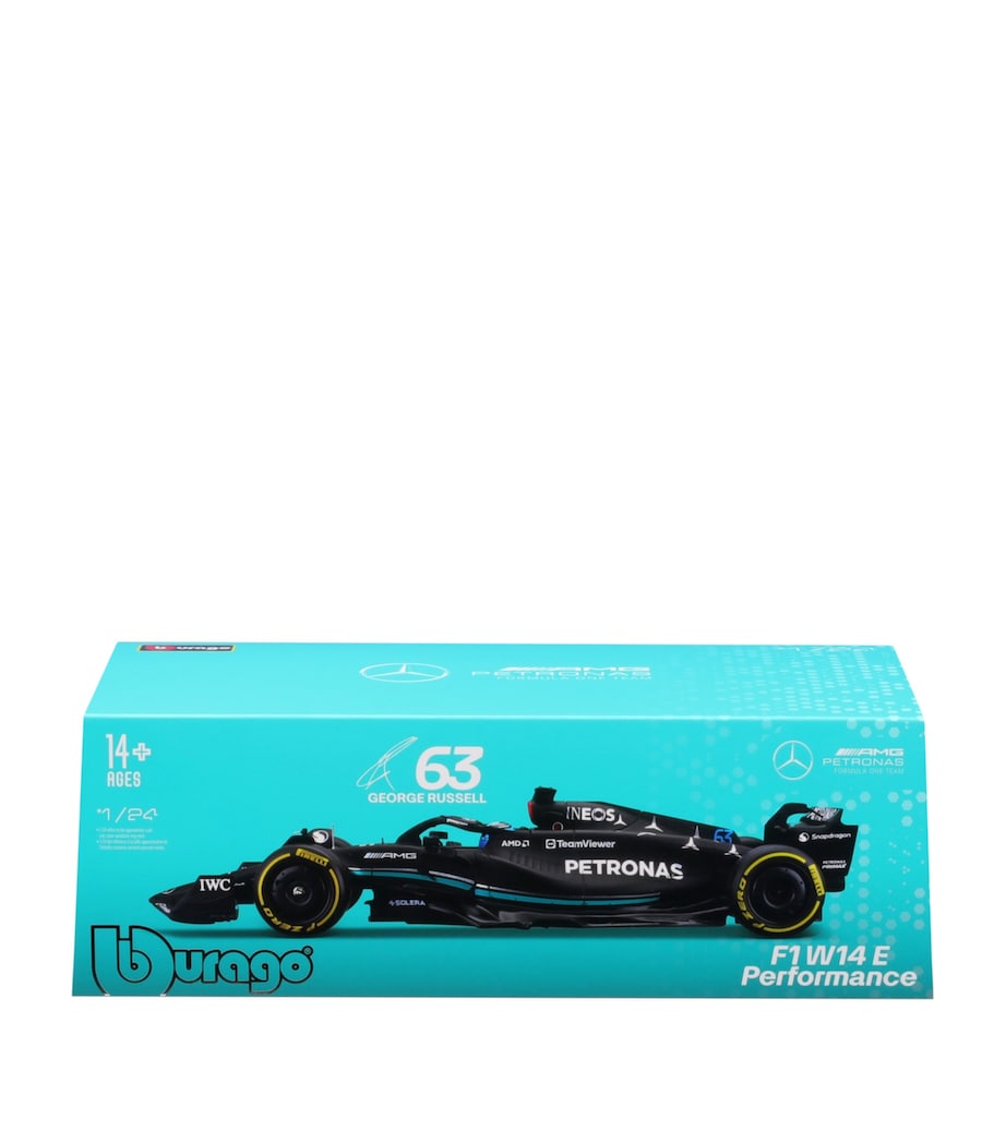 Bburago F1 Mercedes-AMG PETRONAS W14 #63 George Russell W/Helmet 2023 1:24 Model