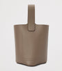 LOEWE Brown Mini Leather Pebble Bucket Bag