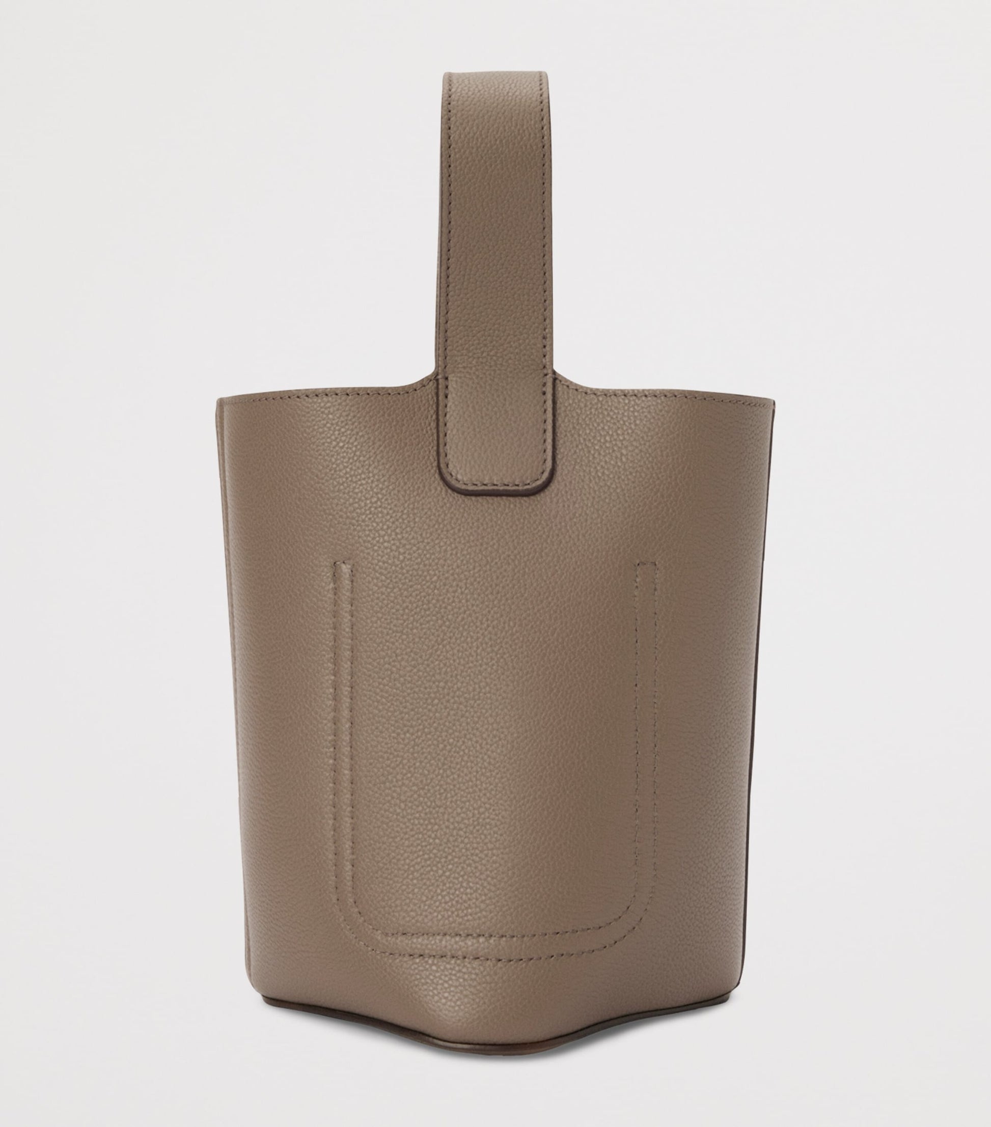 LOEWE Brown Mini Leather Pebble Bucket Bag