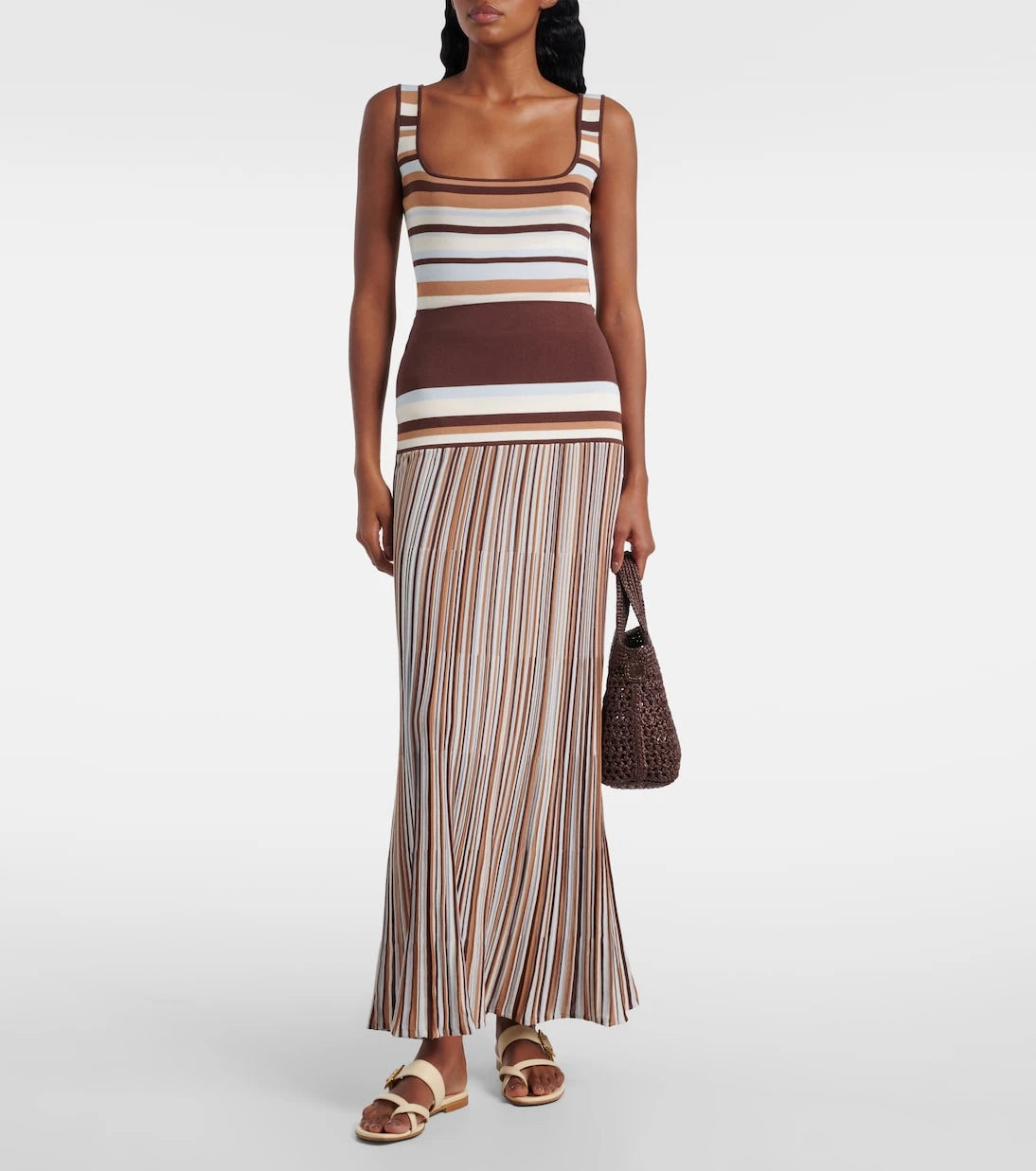 Faithfull - Citara striped cotton-blend maxi skirt