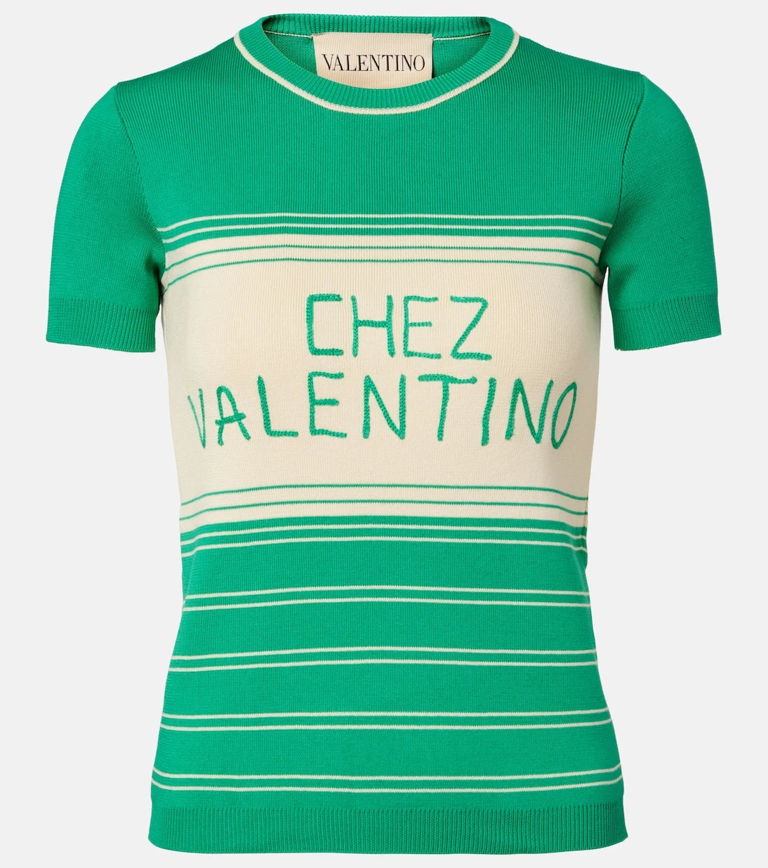 Valentino - Chez Valentino striped cotton top